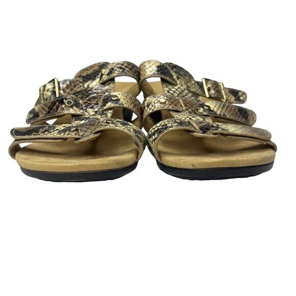 VIONIC NEW Radia Snakeskin Wedge Sandals Slides Size 8 - Picture 5 of 14